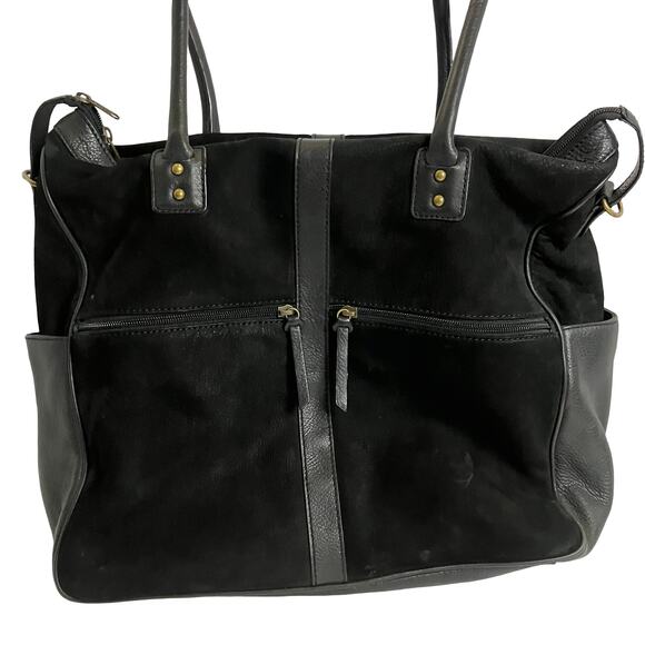 Filson Black Leather Travel Tote Bag - Picture 6 of 13